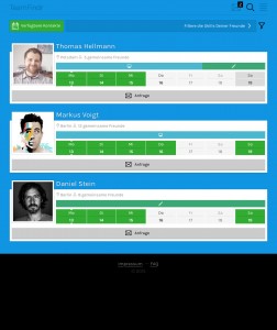 Screenshot von TeamFindr