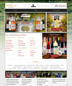 Screenshot von Wein.de
